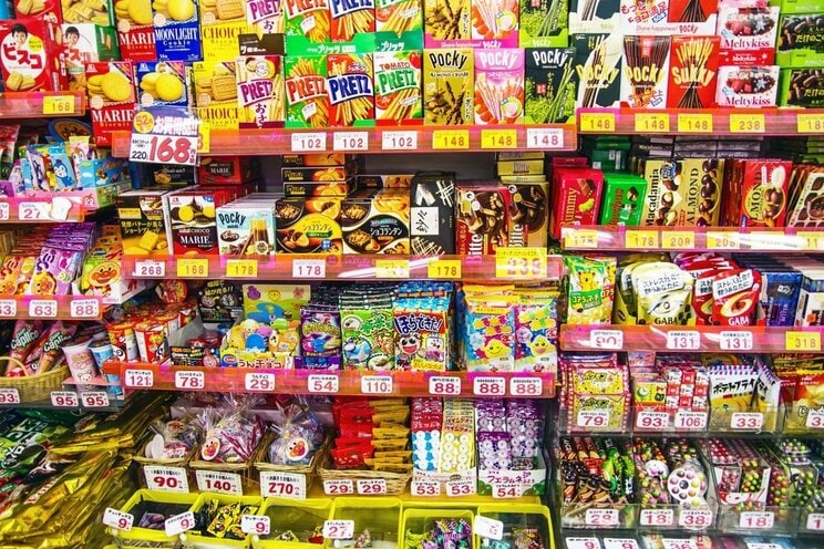 2016年時の日本のお菓子売り場