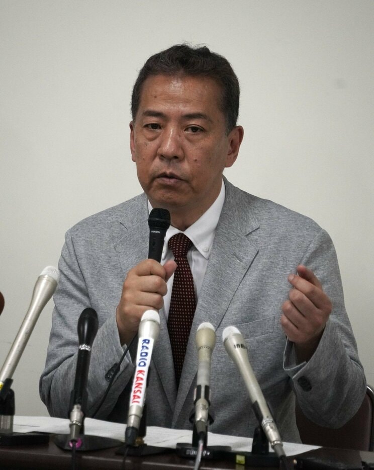 ６月５日、立花孝志氏を相手取った訴訟を起こし記者会見する丸尾牧兵庫県議（撮影/集英社オンライン）