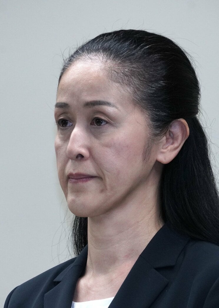 7月2日夜、記者会見に出席した山田加奈子・東京都北区長（撮影／集英社オンライン）