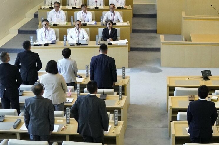 9月１日、伊東市議会本会議で全員一致で不信任を議決された田久保眞紀市長　撮影／集英社オンライン