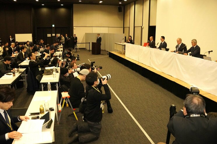 日銀記者クラブの記者優先だった会見（撮影／集英社オンライン）