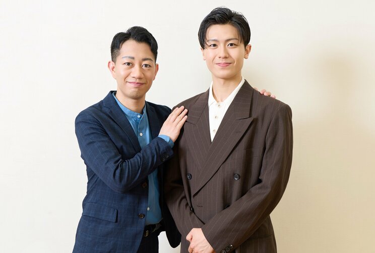スーパー歌舞伎『もののけ姫』でアシタカ役を演じる市川團子(写真右)と、サン役を演じる中村壱太郎（左）