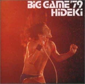 『BIG GAME '79 HIDEKI』 (2022年6月24日発売、Sony Music)のジャケット写真。豪雨の後楽園球場で雷鳴が轟く中、『ヒデキに神が降りた』ともいわれているコンサートだ