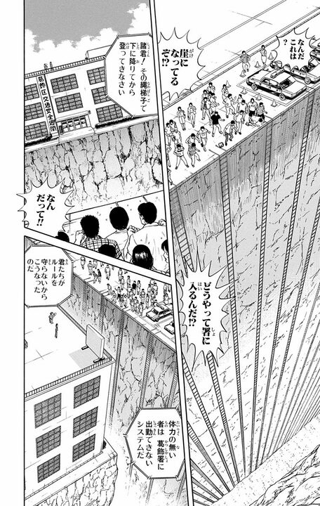 【こち亀】出勤したら入り口が崖に？ 体力増進のため警察署を魔改造した結果...「早朝からロッククライミングはきつい」_6