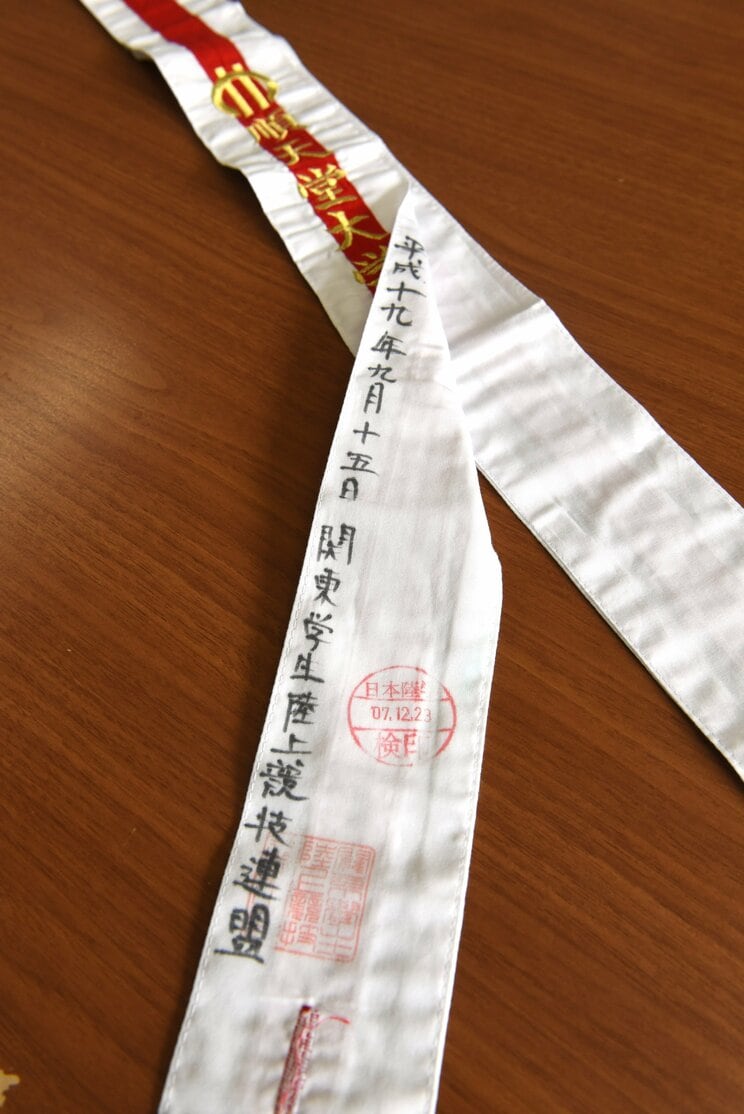 大学に保管されている、この年つながらなかったタスキ〈読売新聞提供〉