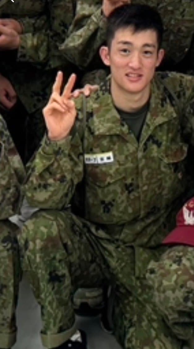 陸上自衛隊の高等工科学校でのひゅうがさん（写真／本人提供）