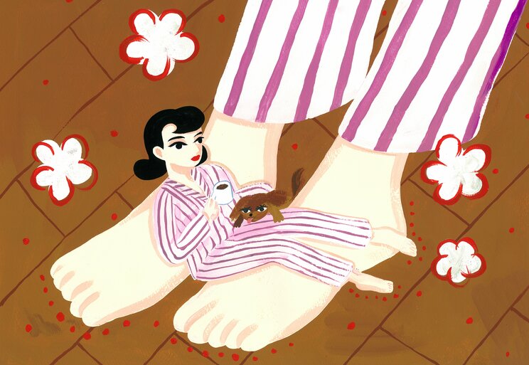 イラストレーター・中村桃子による連載挿絵