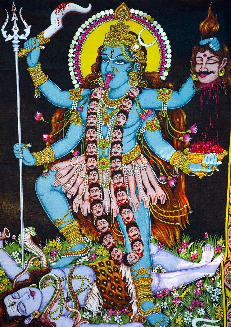 女神カーリーを描いた絵（Anders Blomqvist/Getty Images）