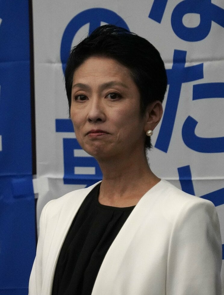 落選が確実になった後、記者会見に現れた蓮舫氏（撮影／集英社オンライン撮影）