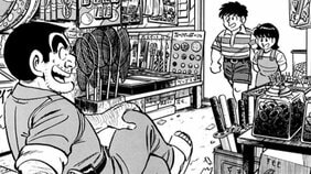 【こち亀】世界よ、これが日本のスイーツだ。浅草で両さんがどんどん焼きを焼きながら語る“昭和駄菓子屋文化”