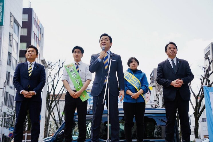 静岡市議選挙の新人議員の応援に駆けつけた、この3月に代表復帰した国民民主党の玉木雄一郎氏(本人公式Xより)