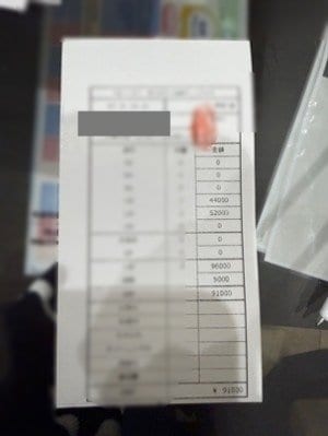 大衆店で働く40代女性の日給表