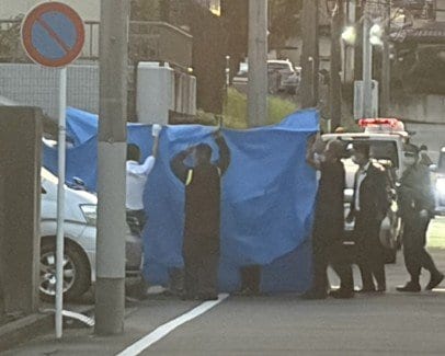 ビニールシートで“目隠し”されていた（撮影／集英社オンライン）