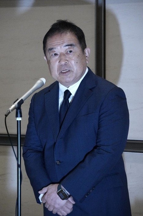 6月20日午後、日本テレビ本社で会見をした福田博之社長（撮影／集英社オンライン）