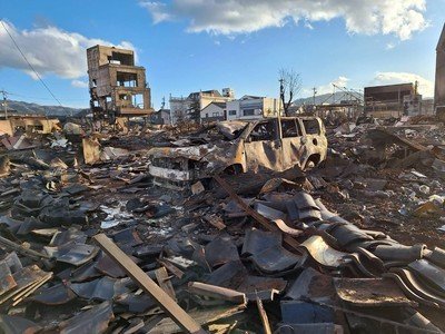 焼け野原となった町（撮影／集英社オンライン）