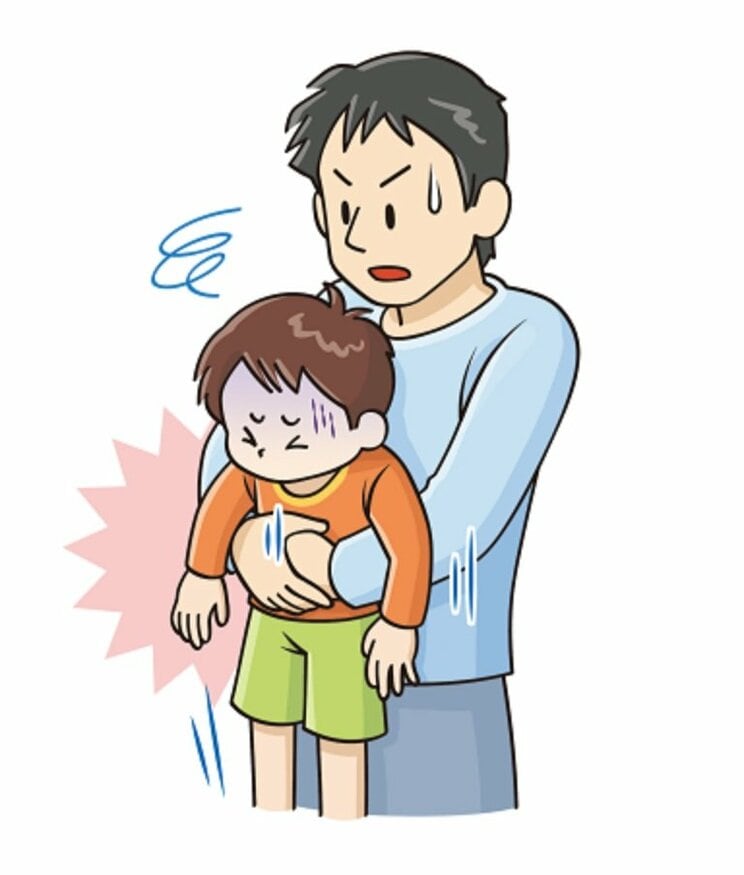 腹部突き上げ法（こども家庭庁HPより）