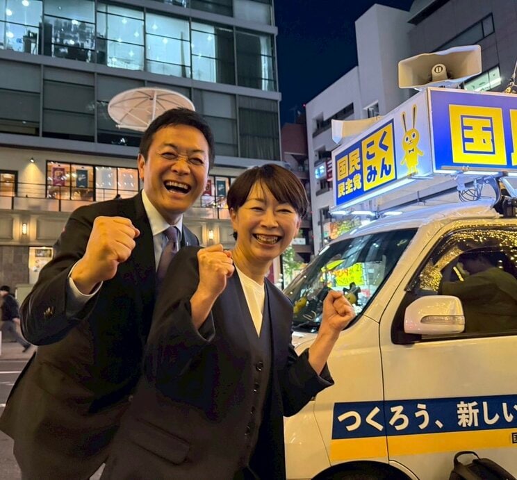 比例代表に擁立された翌日の15日に、「努力で恩返しする。」とのコメントとともに玉木代表とのツーショットをXで公開した山尾氏（本人公式Xより）
