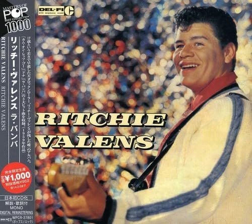 2013年8月7日発売の『Ritchie Valens / ラ・バンバ』(WARNER MUSIC JAPAN)のジャケット写真。17歳という早過ぎる死の直前に残された音源を集めた唯一のアルバムを国内初CD化したものだ