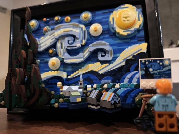 
ゴッホの『星月夜』のLEGO（本人提供）

