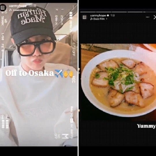 「薩摩ッ子ラーメン 東天満総本店」に来店したのは、BTSのメンバー・J-HOPE(本人Instagramより)