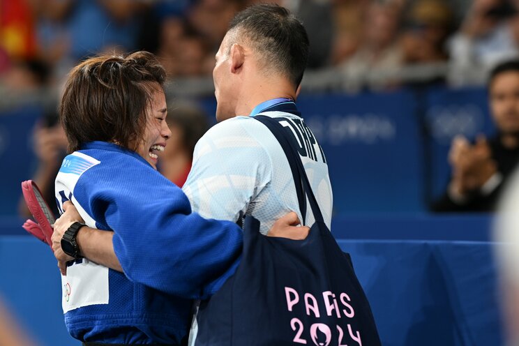 敗退して号泣する柔道女子日本代表の阿部詩選手も誹謗中傷の被害にあった。写真／JMPA