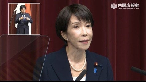 解散を表明する高市総理（内閣広報室Xより）