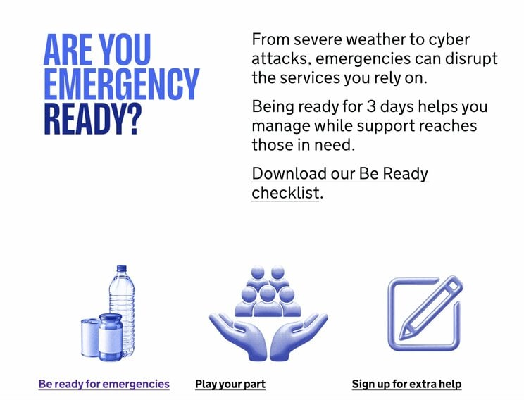 イギリスの「Be ready」の公式サイト