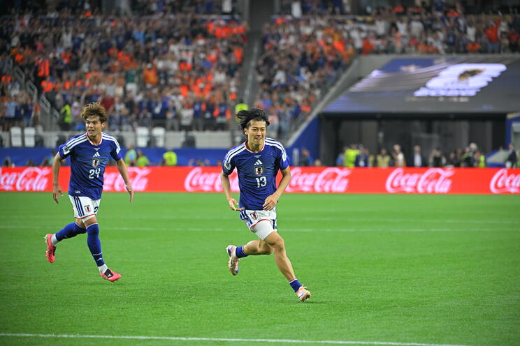 W杯で初ゴールを決めたオランダ戦での中村敬斗（写真／JMPA）