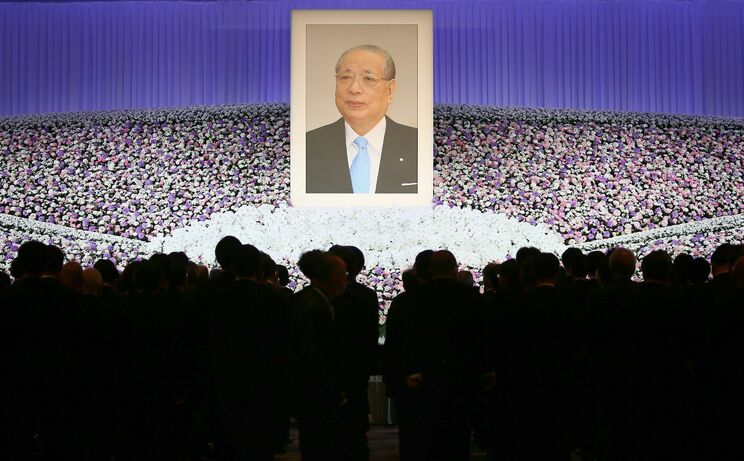 2024年1月30日、2600人が参列した池田大作氏のお別れ会（写真／共同通信社）